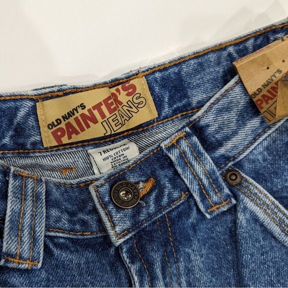 Old Navy New Old Stock Deadstock Vintage Y2k Painters Carpenter Jeans Boy Size 7 - Picture 4 of 6